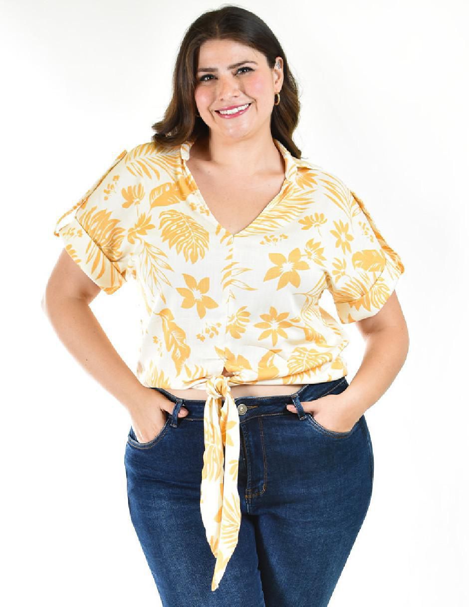 Blusa manga corta para mujer