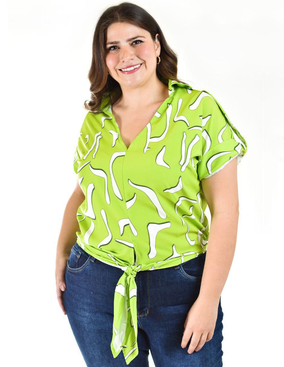 Blusa manga corta para mujer