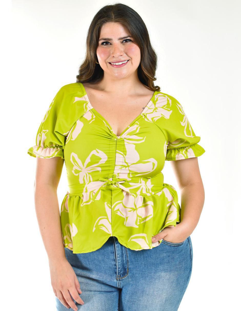 Blusa manga corta para mujer