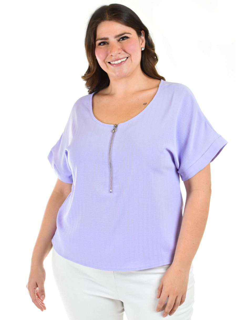 Blusa manga corta para mujer