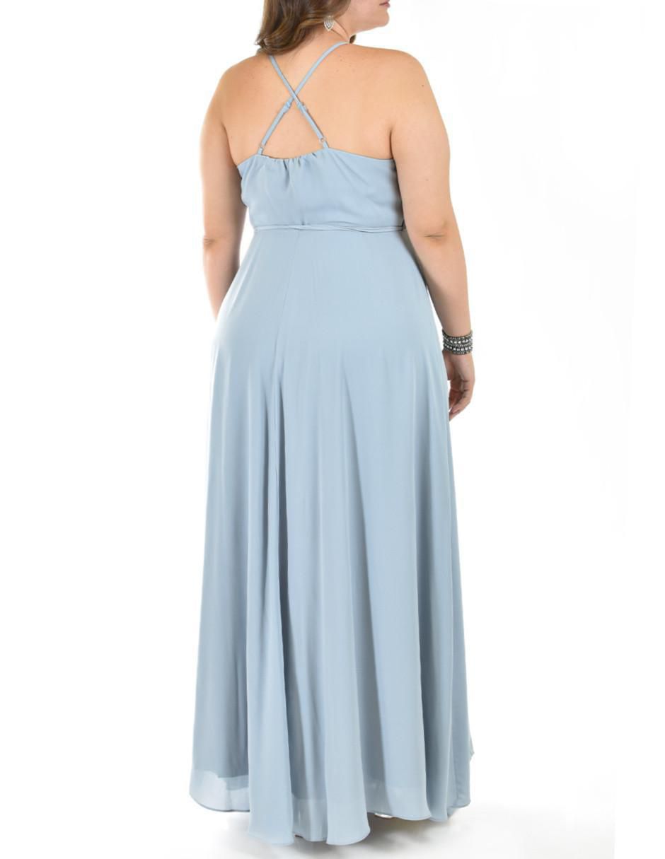 Vestido maxi de fiesta escote V 3