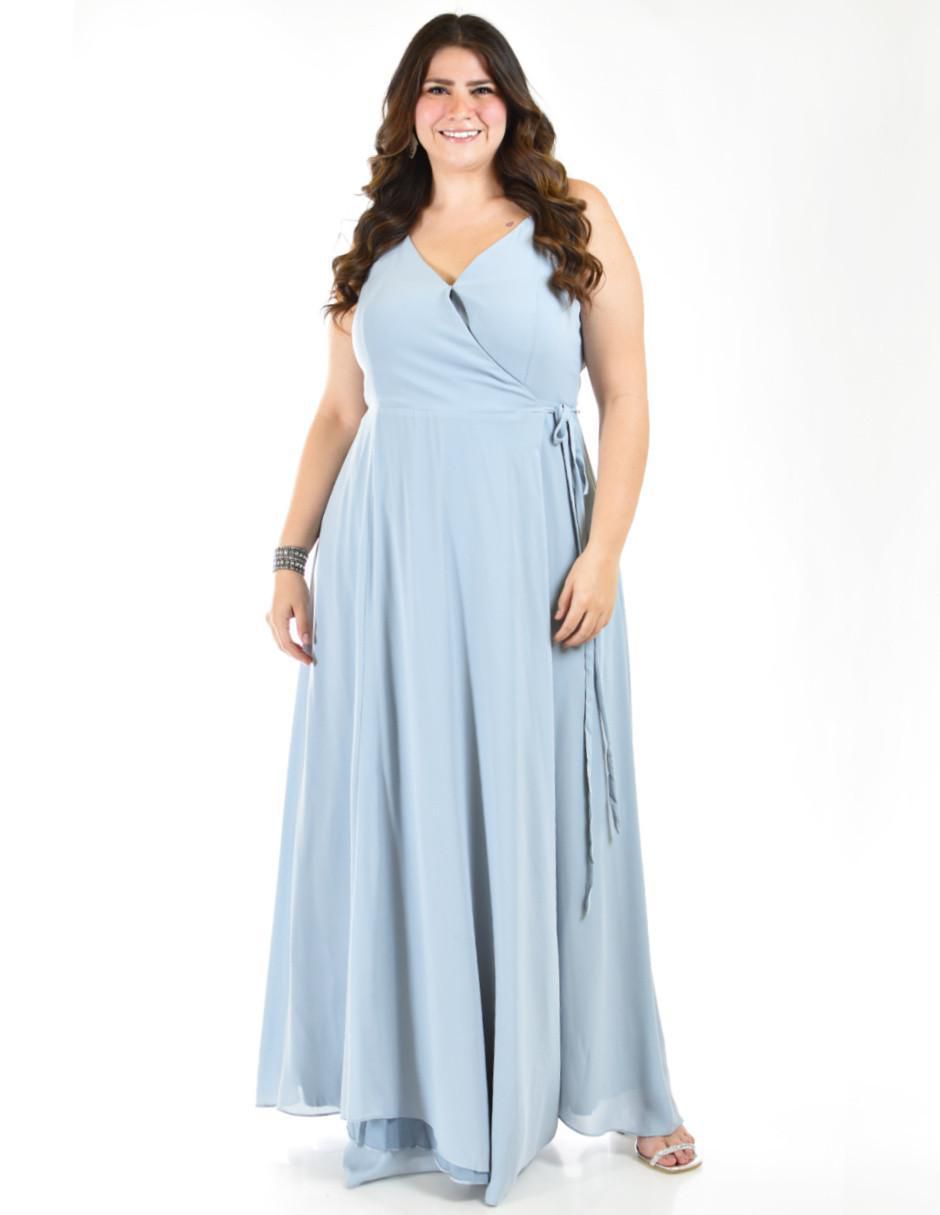 Vestido maxi de fiesta escote V 5