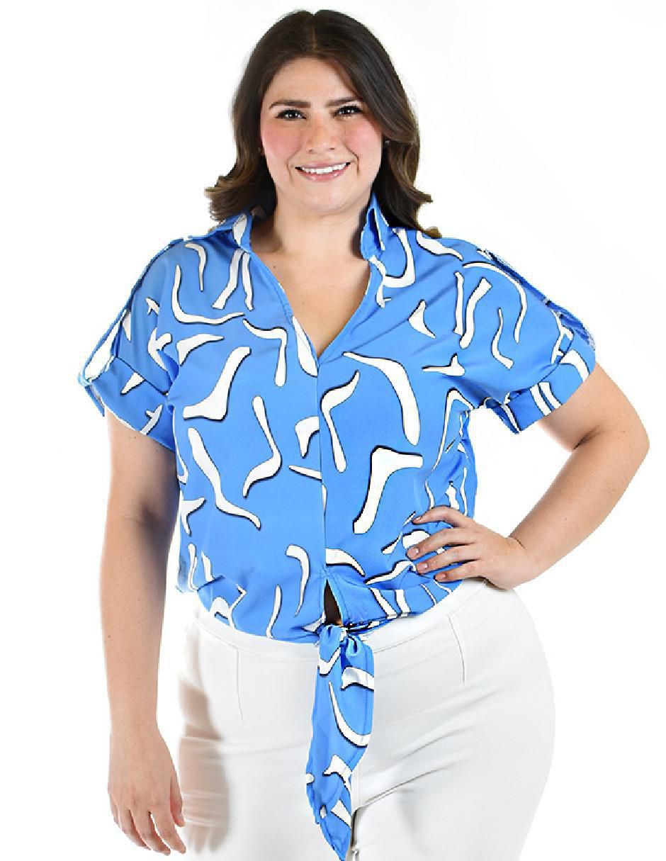 Blusa manga corta para mujer