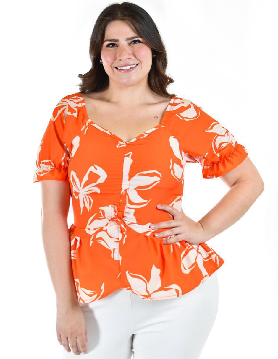 Blusa manga corta para mujer