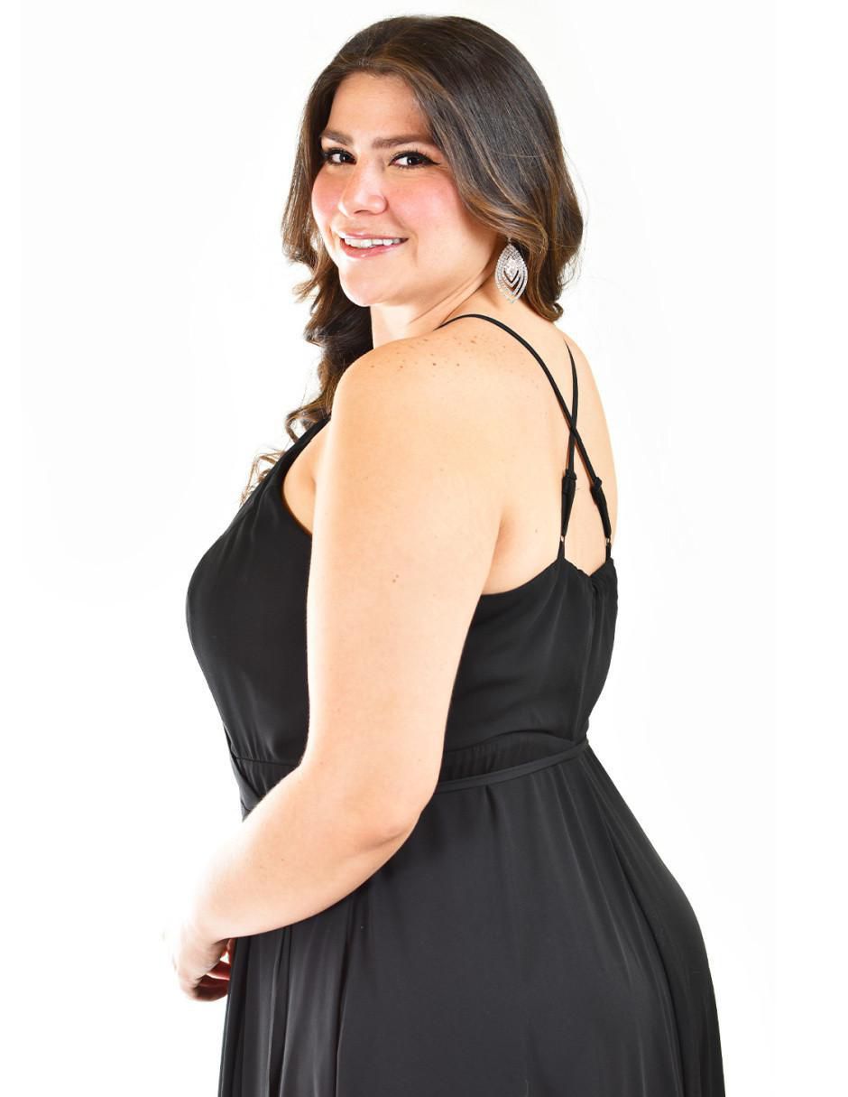 Vestido maxi de fiesta escote V 3