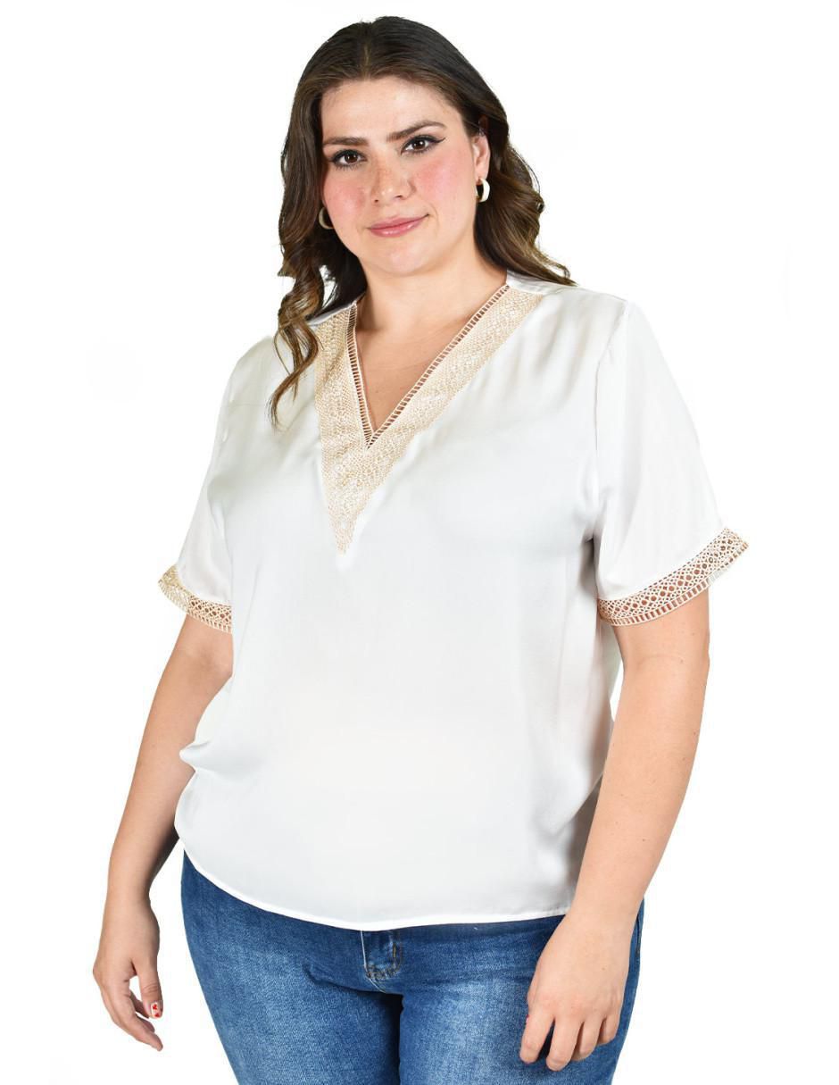 Blusa manga corta para mujer