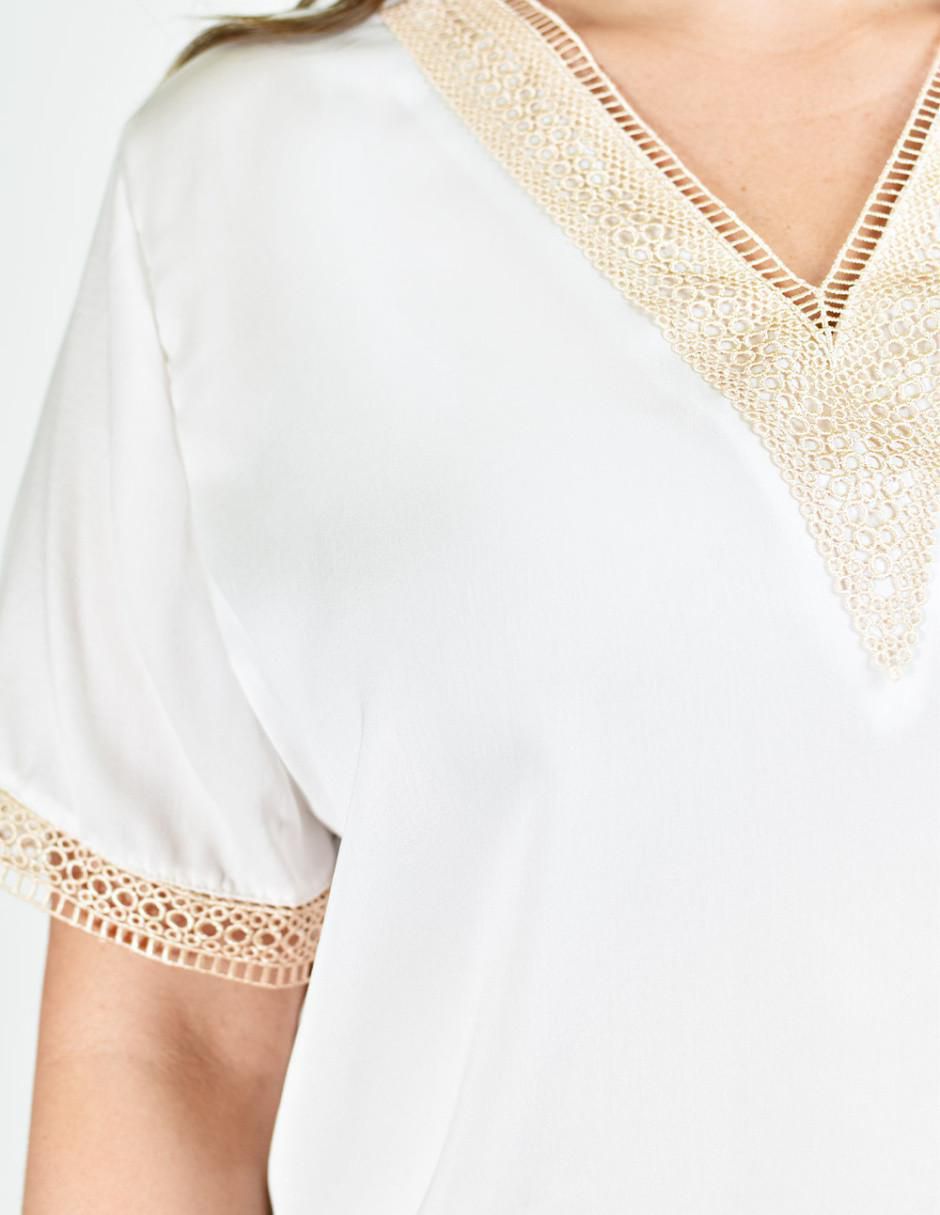 Blusa manga corta para mujer 4