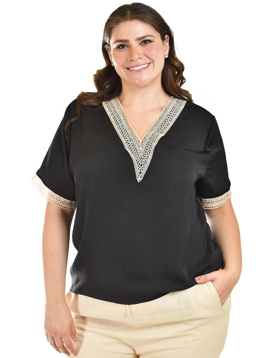 Blusa manga corta para mujer