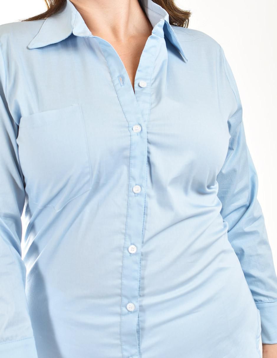 Blusa camisera manga larga para mujer 4