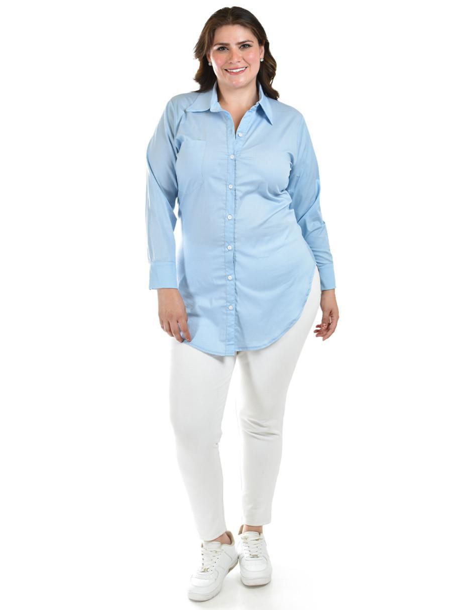 Blusa camisera manga larga para mujer 6