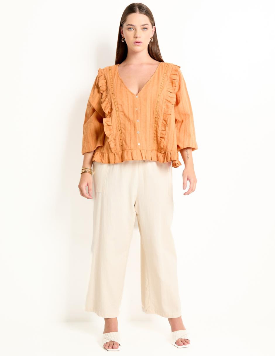 Pantalón relaxed amplio para mujer 3