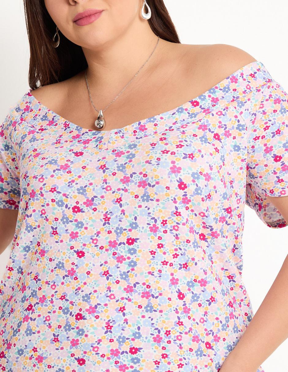 Blusa manga corta para mujer 4