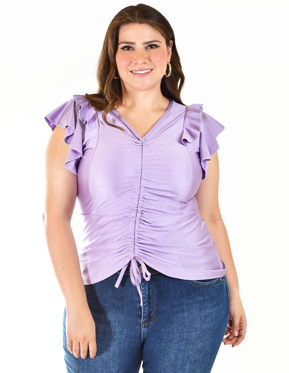Blusa manga corta para mujer