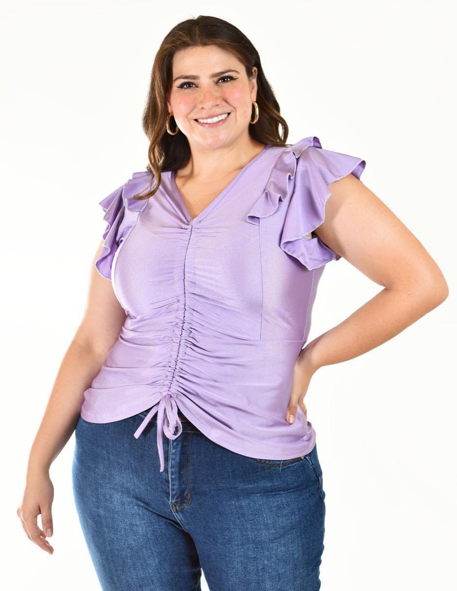 Blusa manga corta para mujer 4