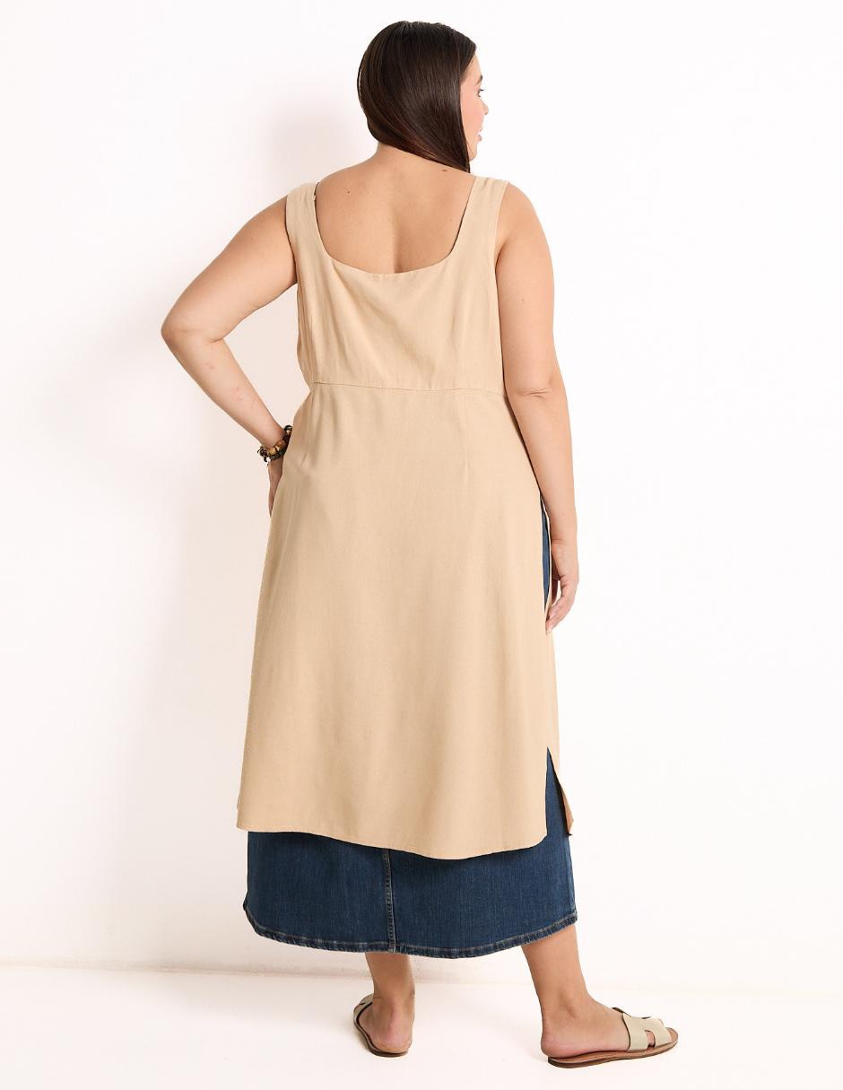 Blusa sin manga para mujer