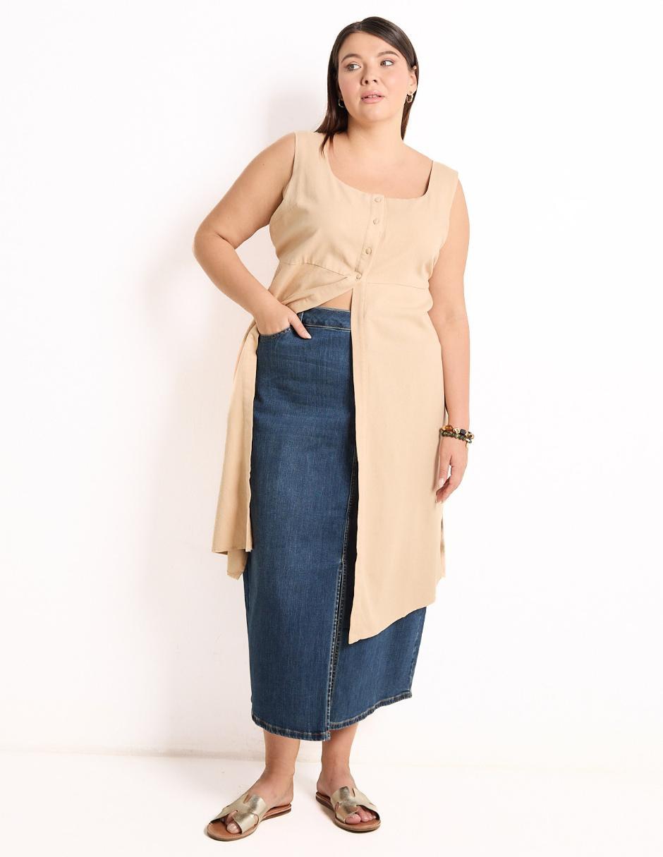 Blusa sin manga para mujer