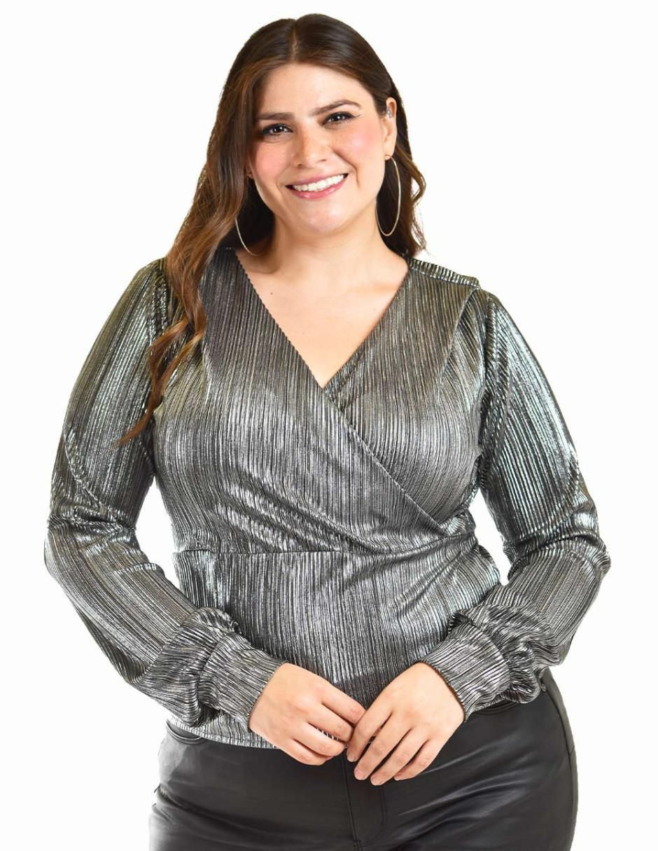 Outfit Blusa Blusa Color Gris Blusa Chaleco Con Camiseta Mujer