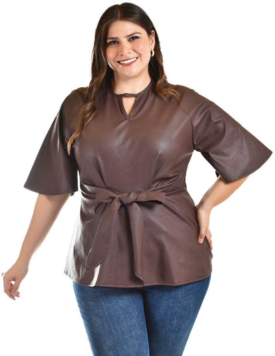 Blusa manga al codo para mujer