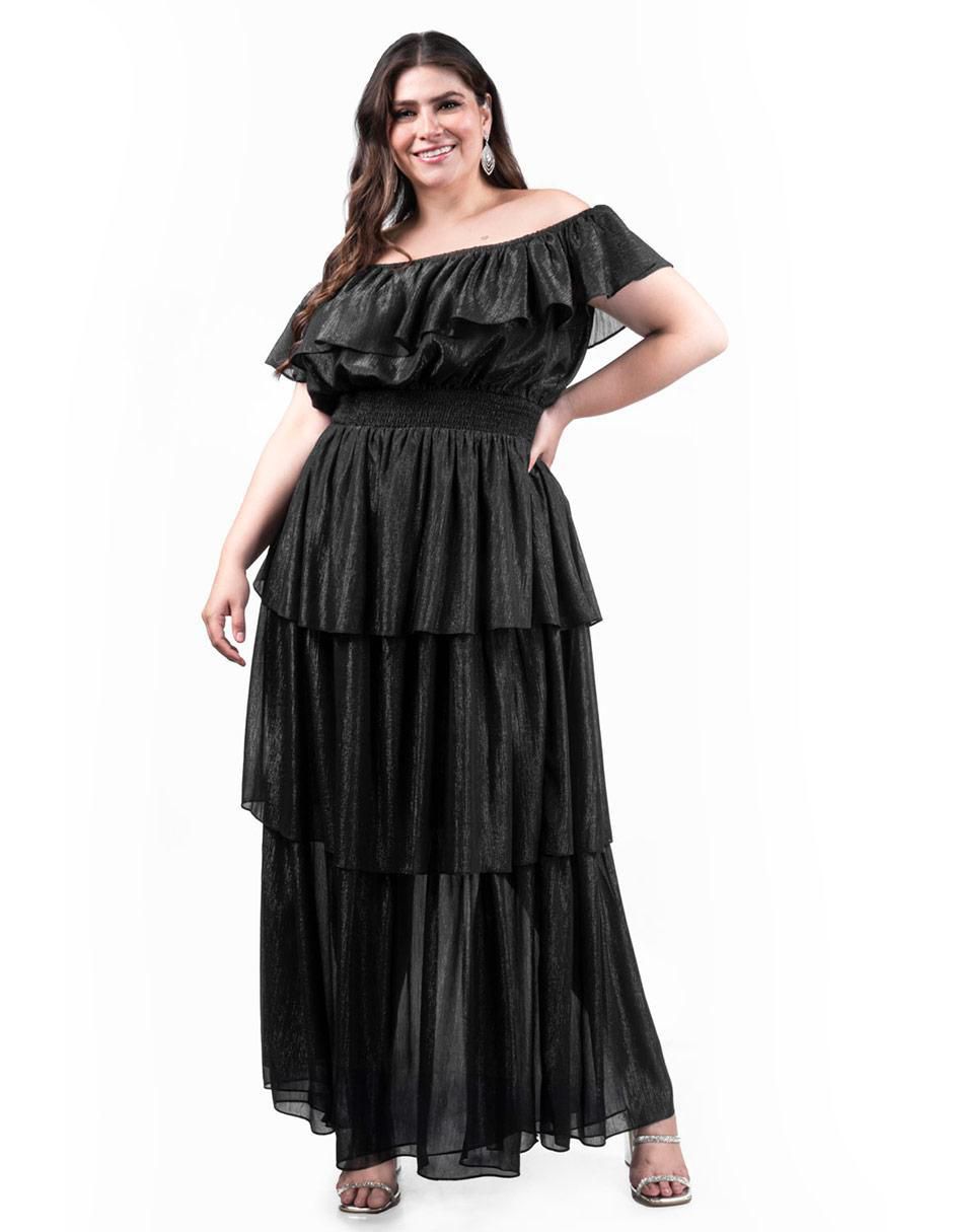 Vestido largo de fiesta Roman Fashion escote bardot