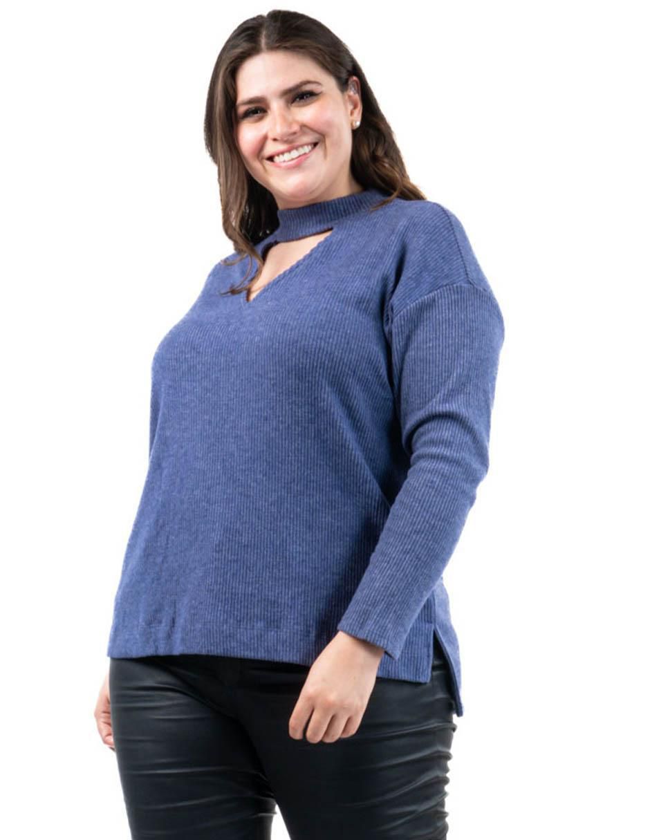 Suéter cuello redondo para mujer 3
