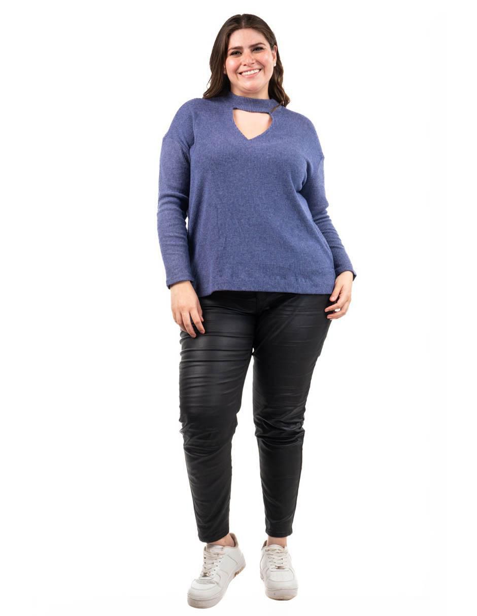 Suéter cuello redondo para mujer 7