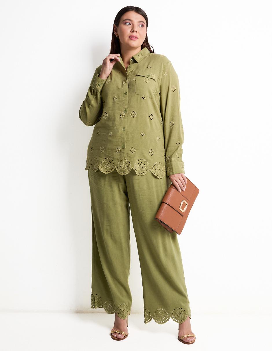 Blusa camisera manga larga para mujer 3
