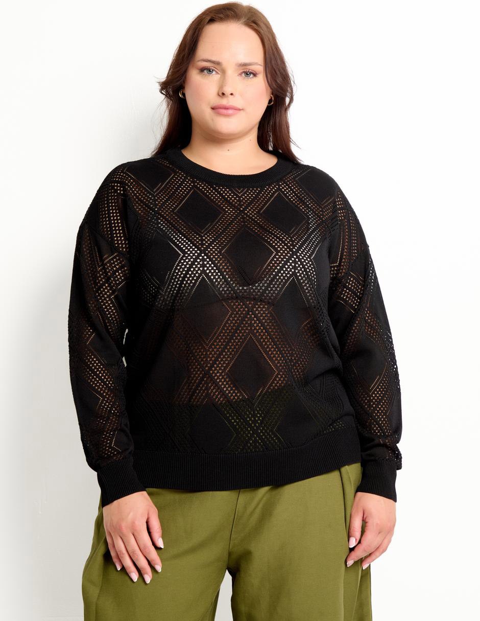 Suéter cuello redondo para mujer 1