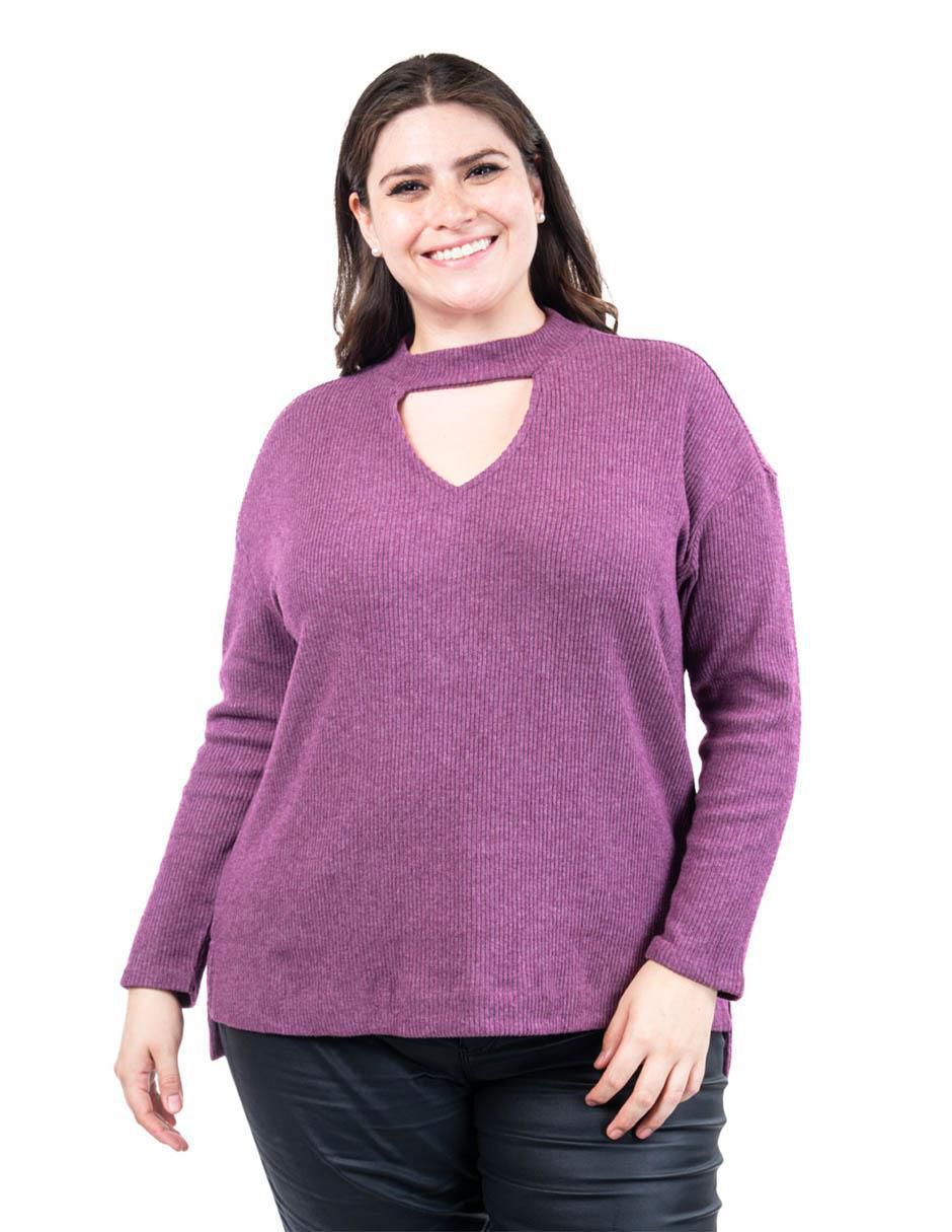 Tallas Extras Sueteres Suburbia Suéter Roman Fashion Cuello