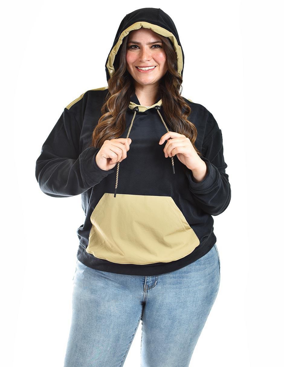 Sudadera con capucha y bolsa para mujer
