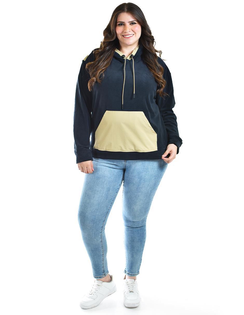 Sudadera con capucha y bolsa para mujer 7
