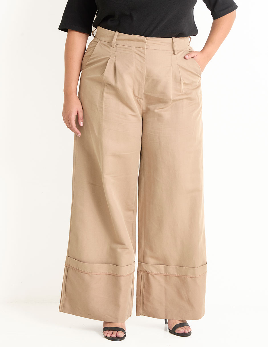 Pantalón relaxed amplio para mujer