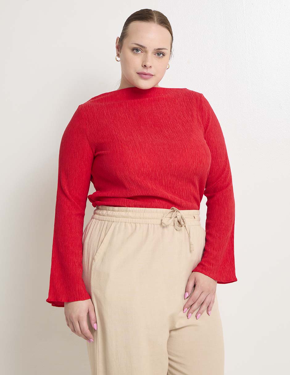Blusa manga larga para mujer