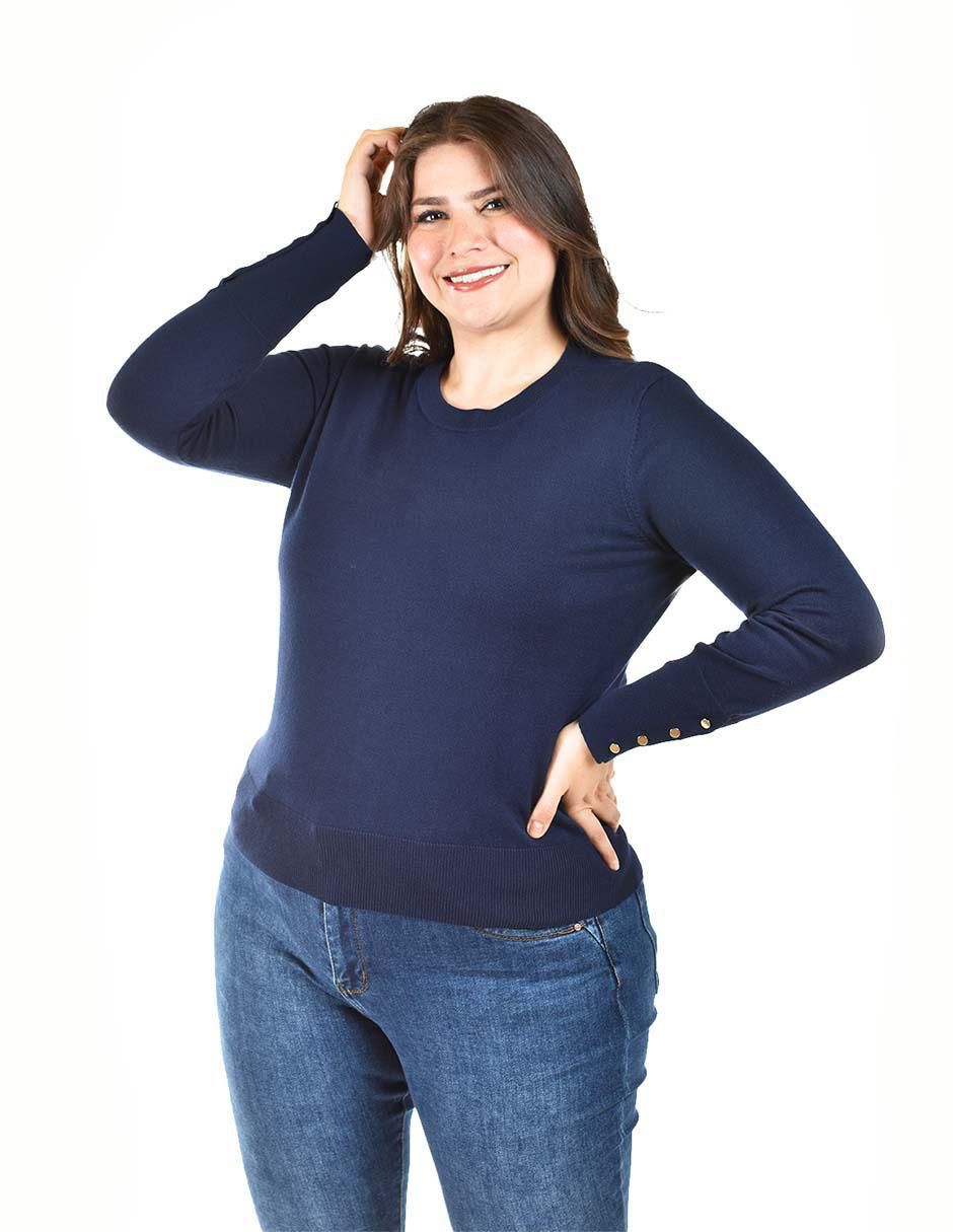 Suéter cuello redondo para mujer 4