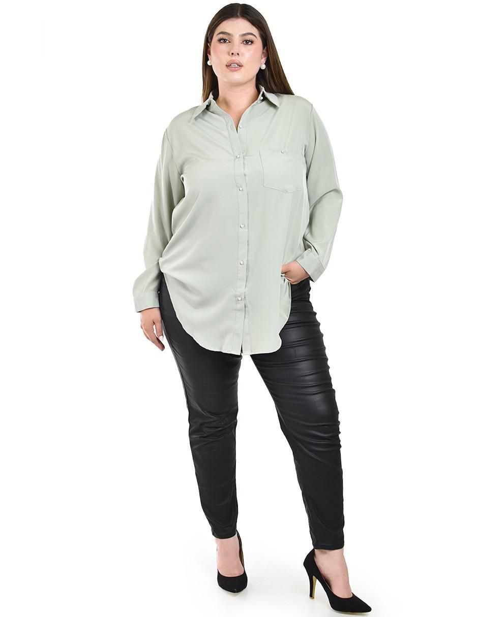 Blusa camisera manga larga para mujer 5