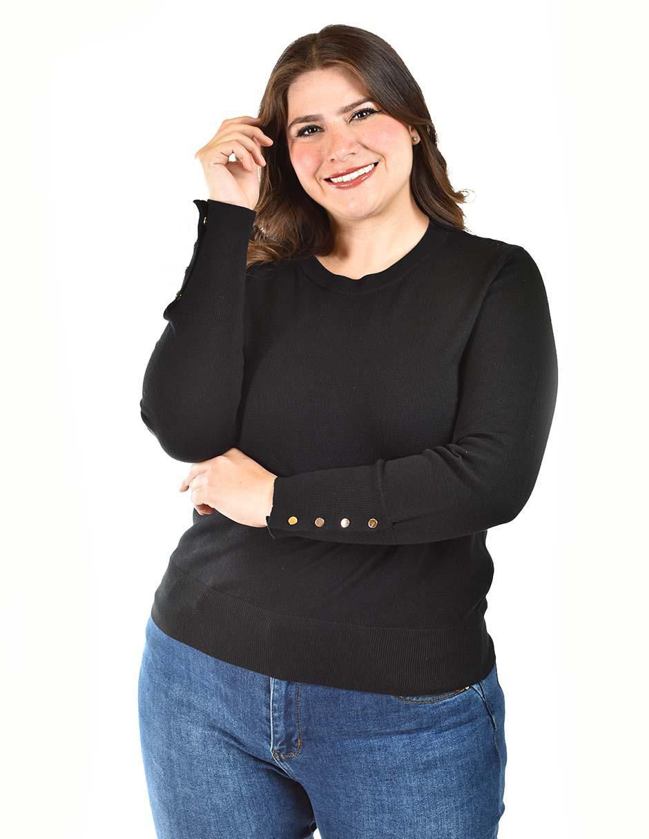 Suéter cuello redondo para mujer