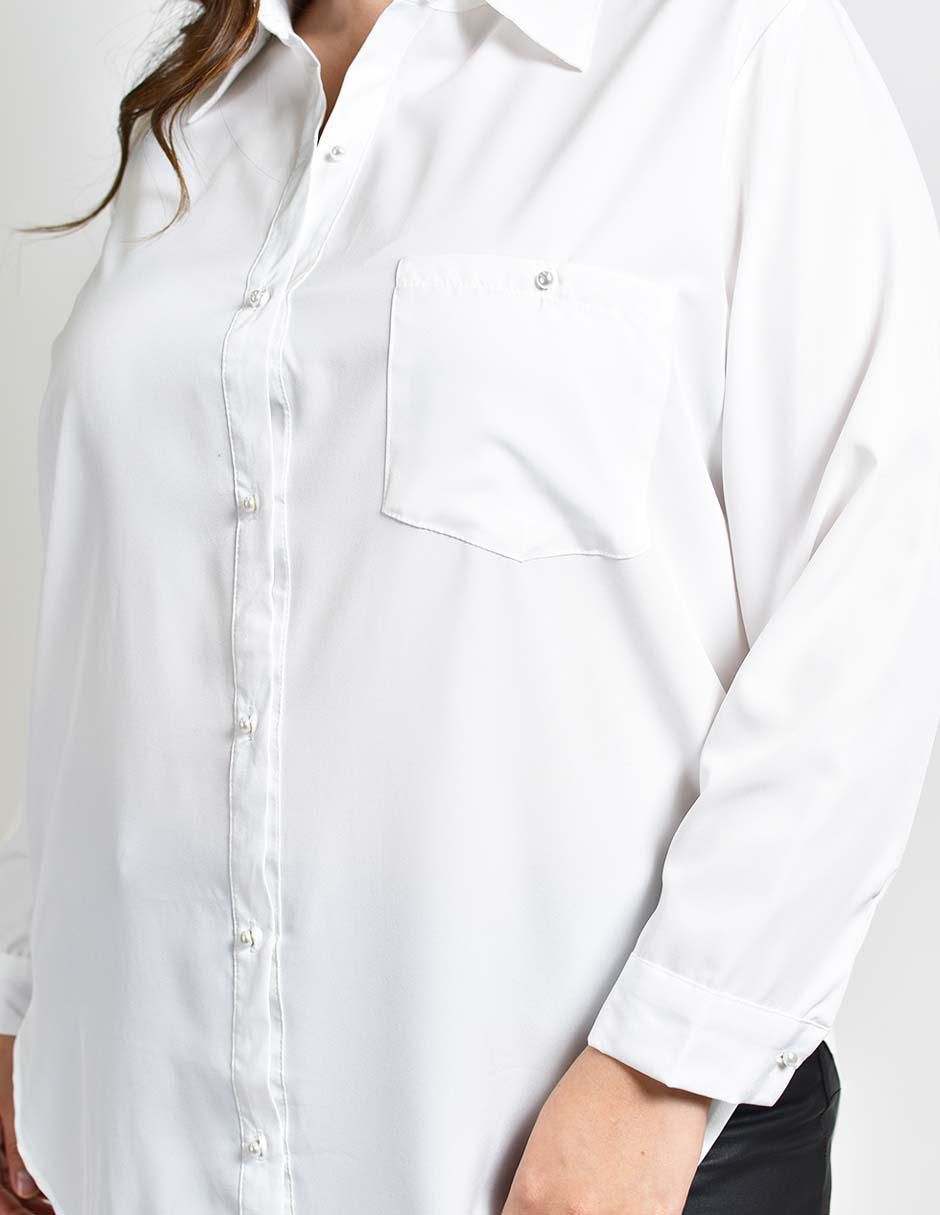 Blusa camisera manga larga para mujer 4
