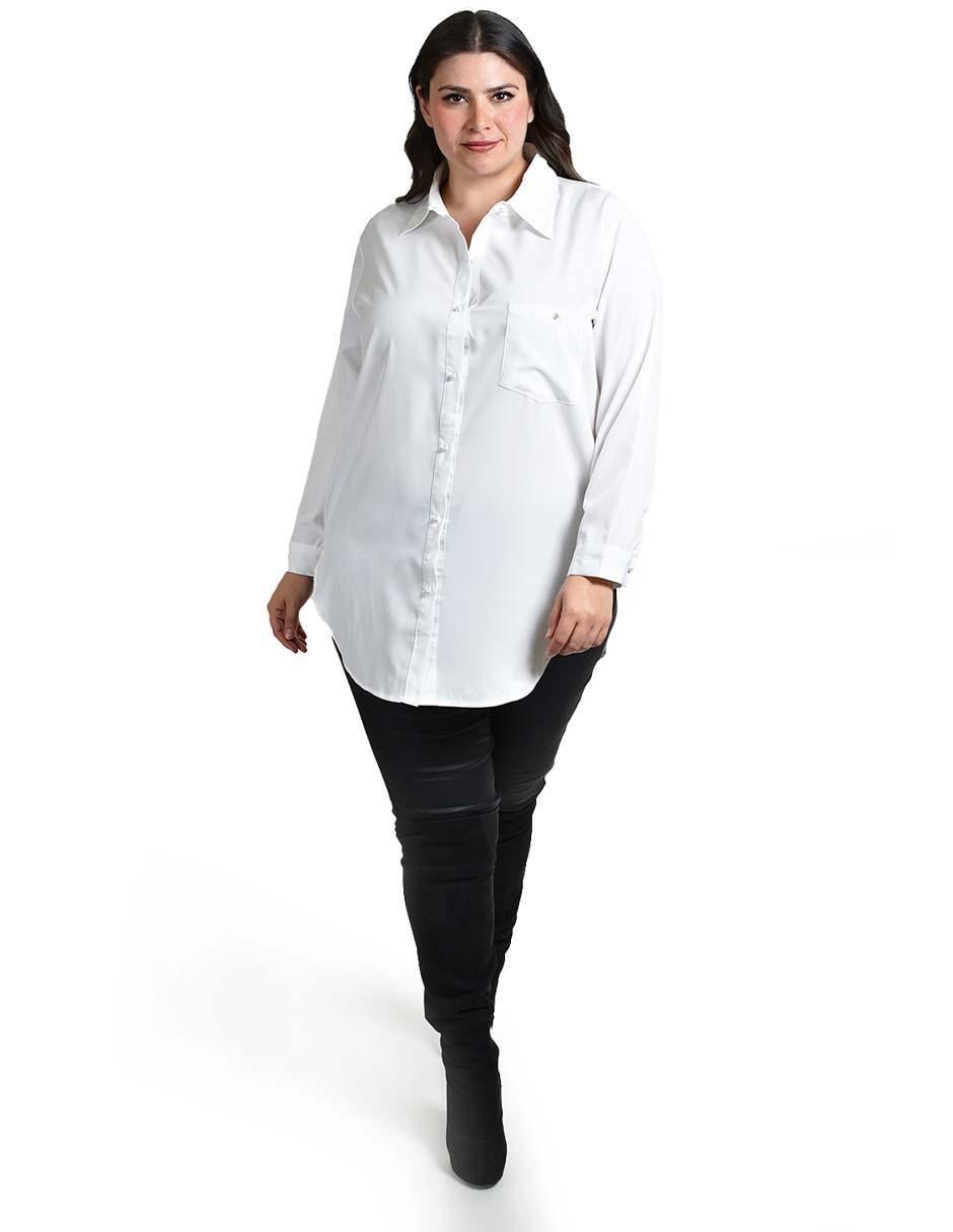 Blusa camisera manga larga para mujer 5