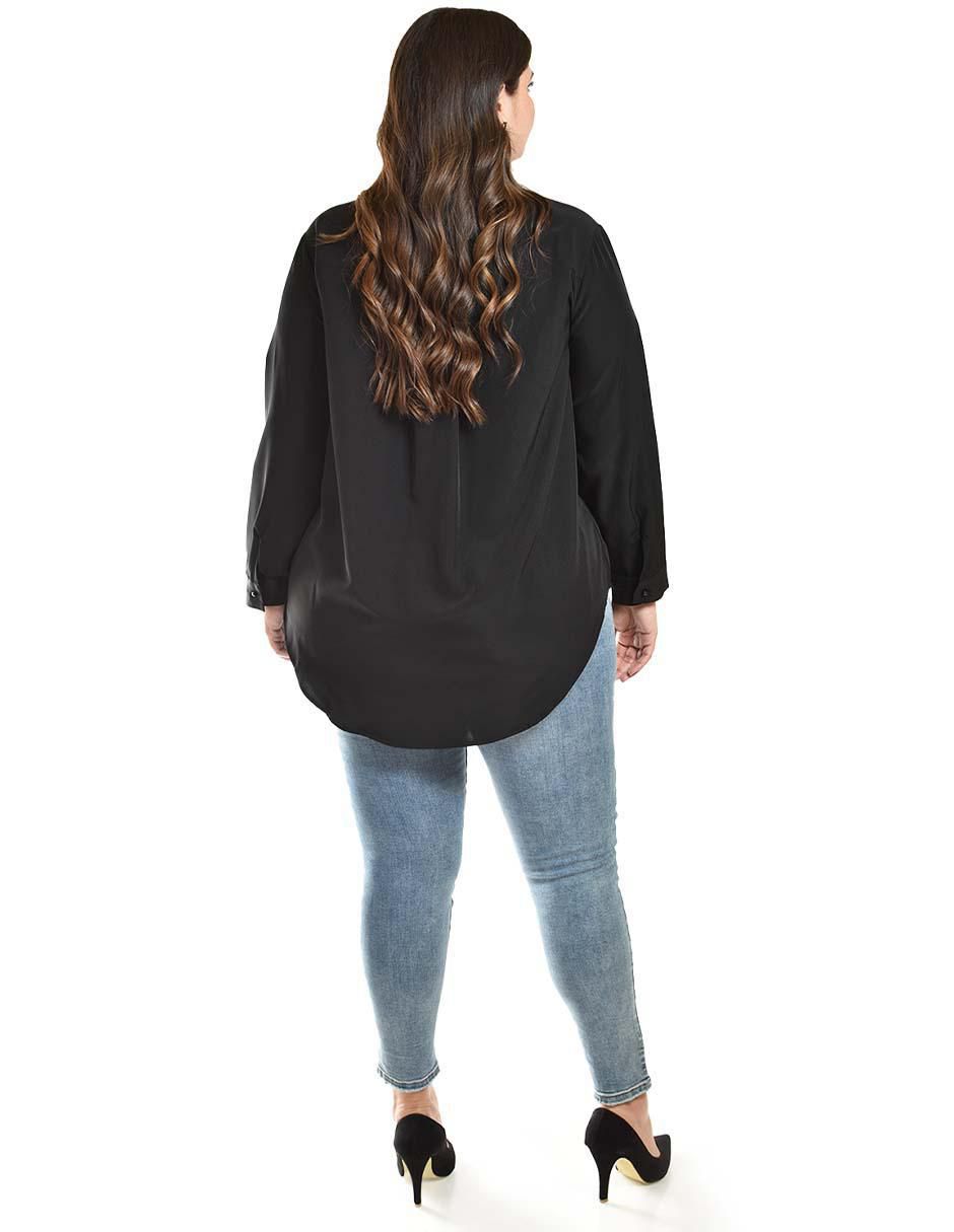 Blusa camisera manga larga para mujer 3
