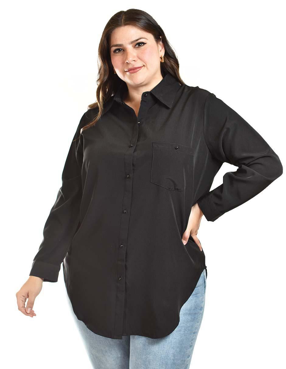 Blusa camisera manga larga para mujer 5