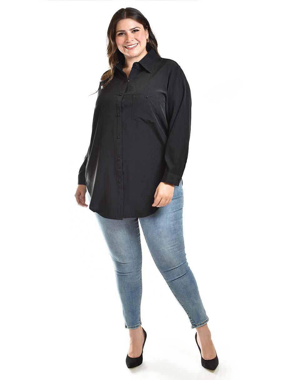 Blusa camisera manga larga para mujer 6