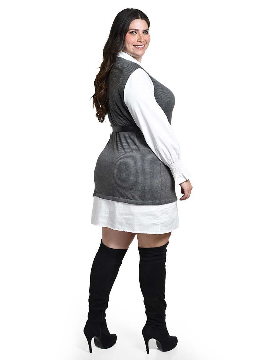 Vestido arriba rodilla casual para mujer 3