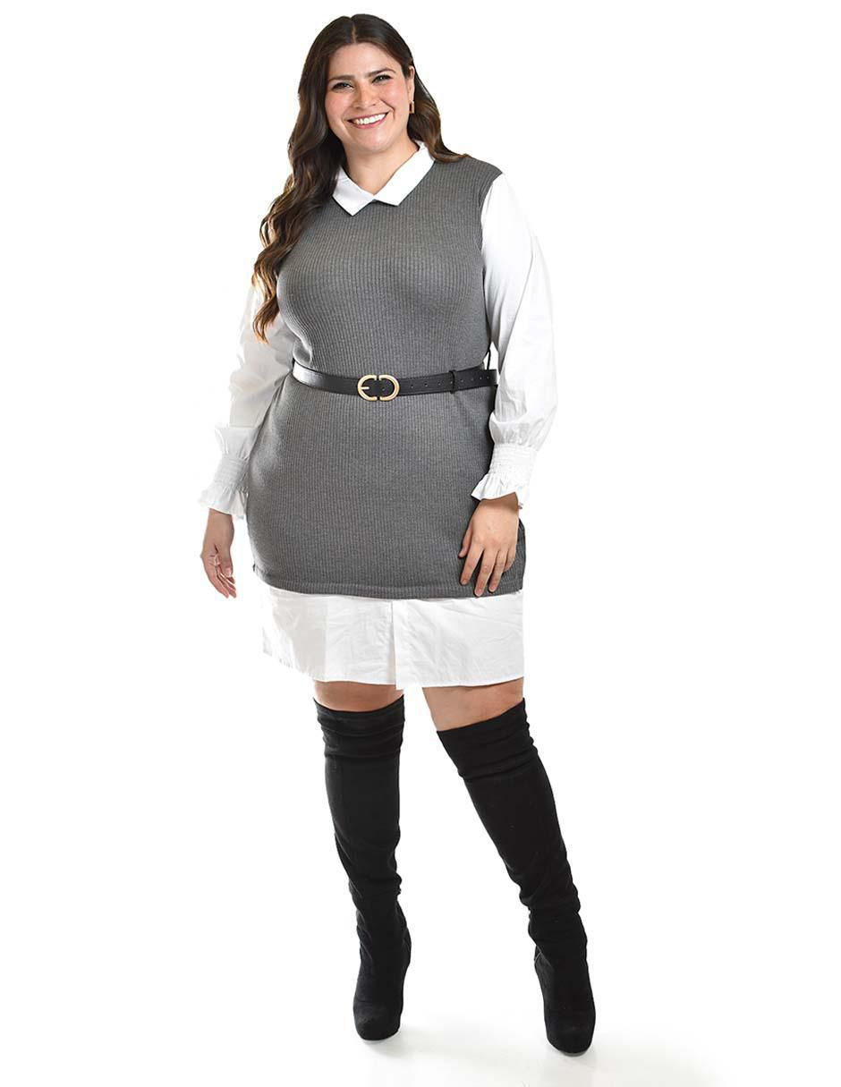 Vestido arriba rodilla casual para mujer 5