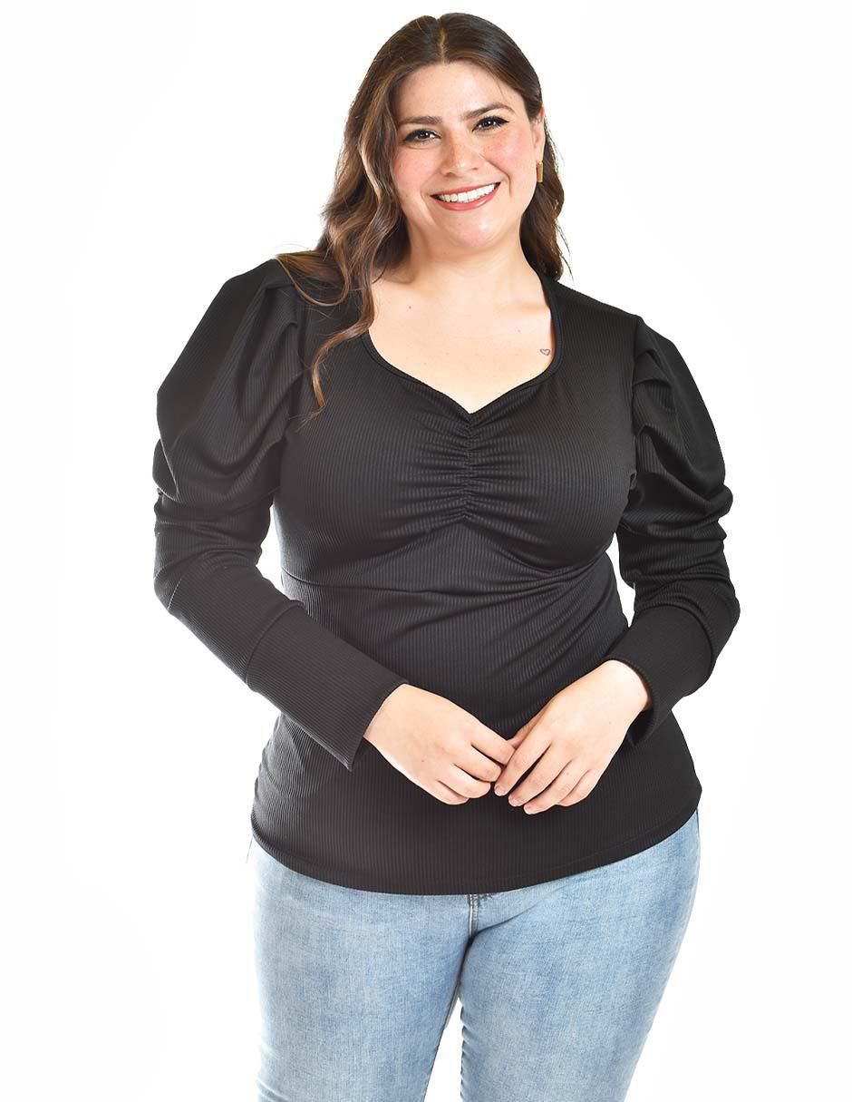 Blusa manga larga para mujer