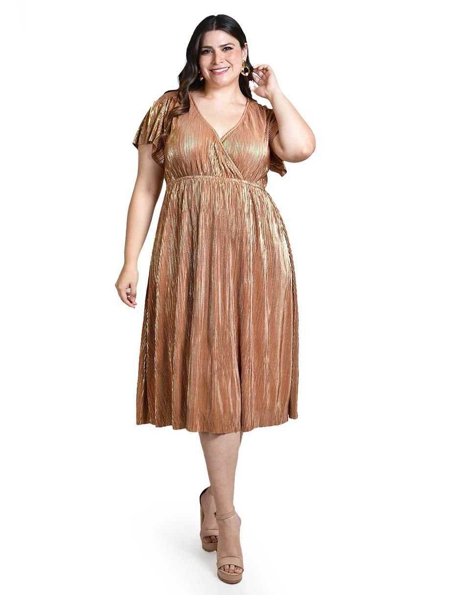 Vestido midi de fiesta escote V Vestido midi de fiesta escote V