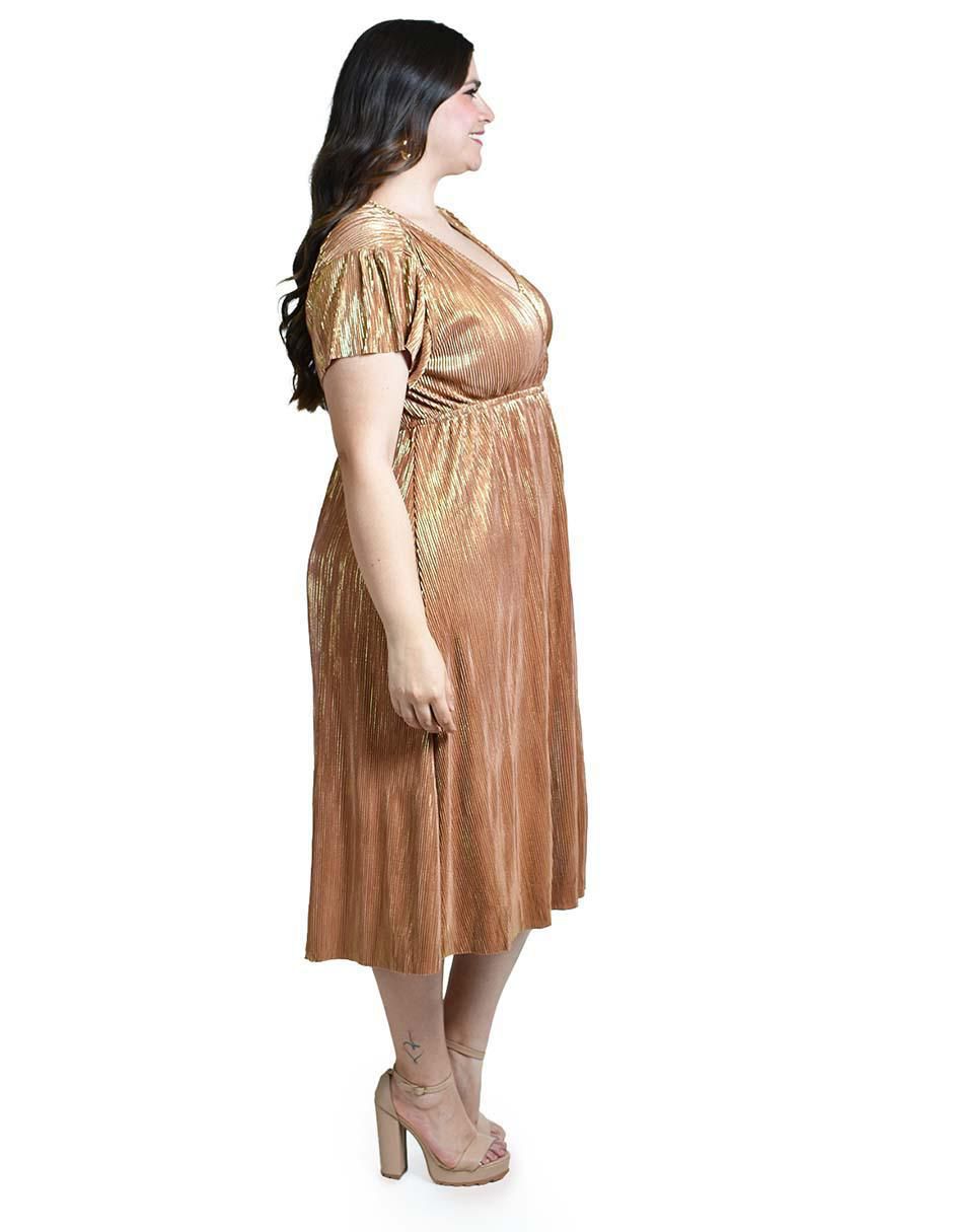 Vestido midi de fiesta escote V 3