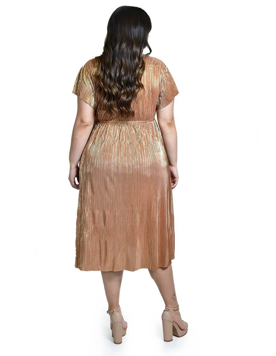 Vestido midi de fiesta escote V 4