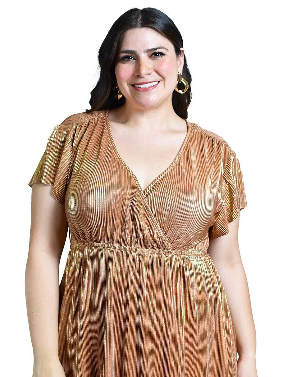 Vestido midi de fiesta escote V 5