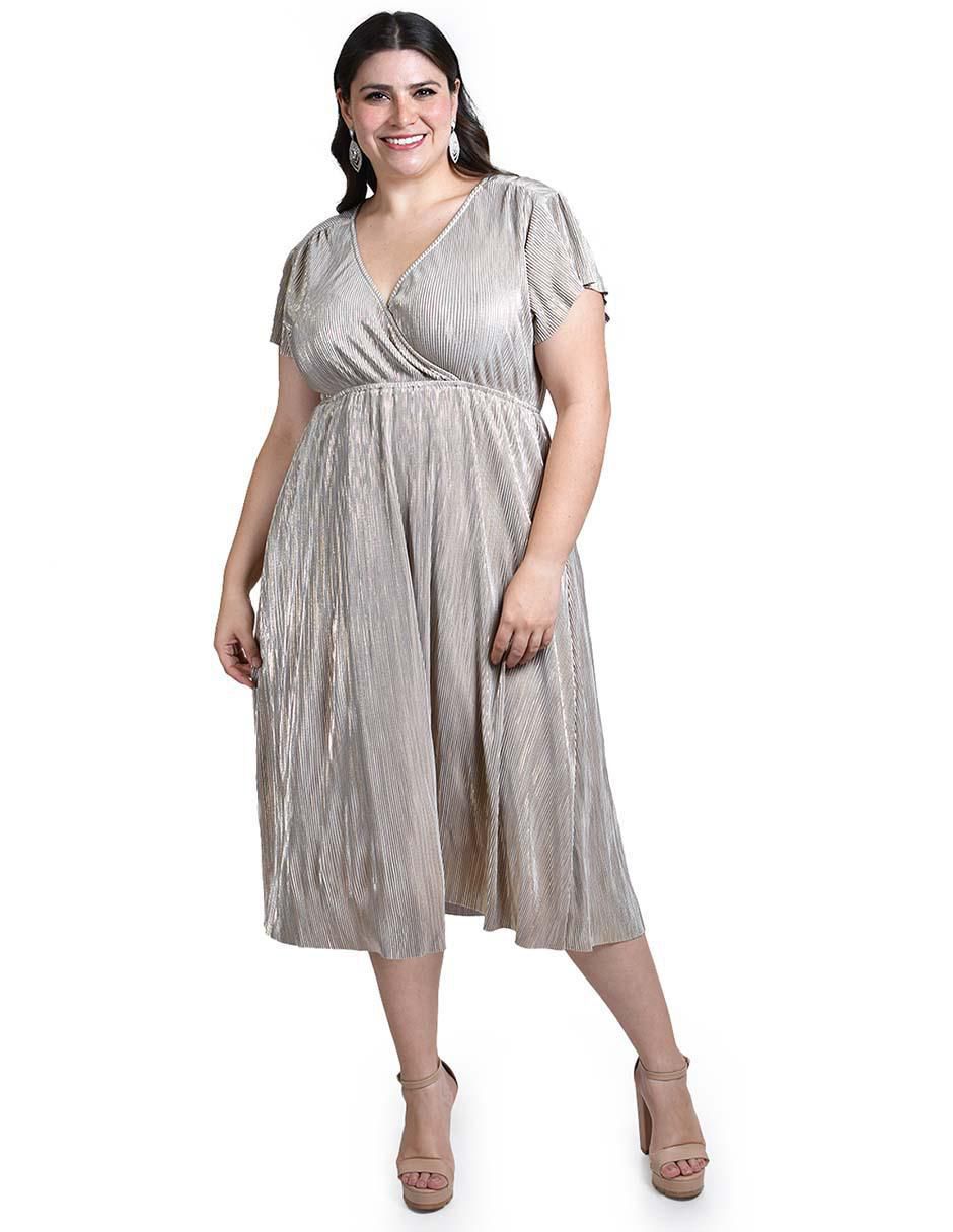 Vestido midi de fiesta escote V Vestido midi de fiesta escote V
