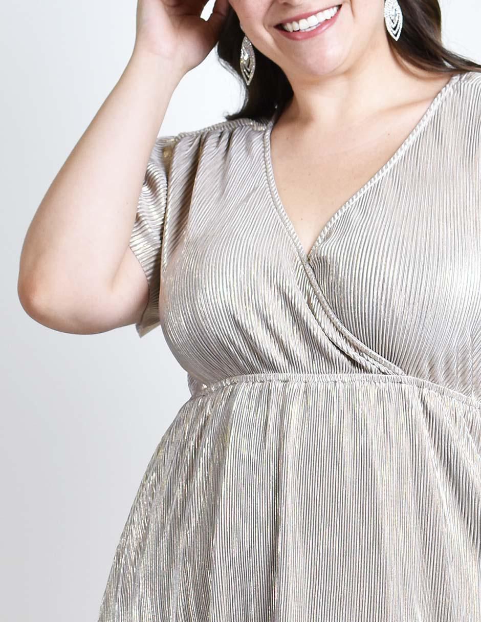 Vestido midi de fiesta escote V 4