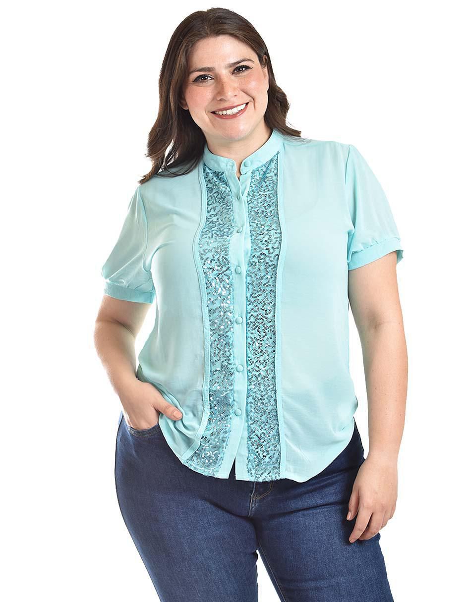 Blusa manga corta para mujer